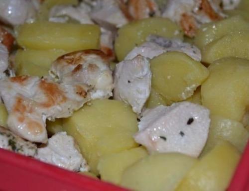 Картофельная запеканка с курицей. 03