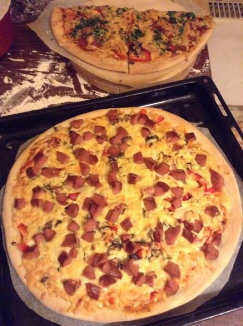 Pizza Time?  Пицца от подписчика от админа лайк, очень вкусно выглядит?