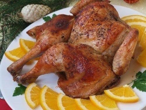 Апельсиновая курочка.  Очень ароматная апельсиновая курочка, сочная, с хрустящей корочкой.