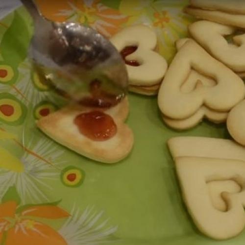 Печенье Сердечки с вареньем. 03