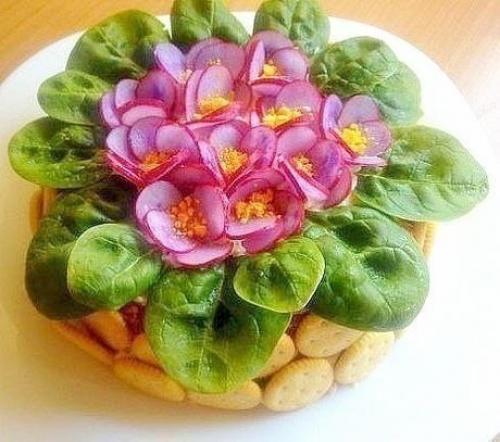 Топ - 10 салатов в виде цветов? 03