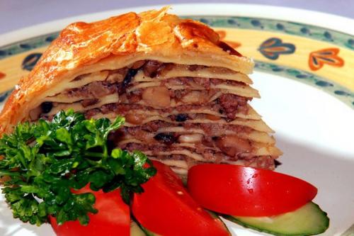 Русский слоеный пирог Курник. 01