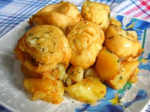 Картофельные шарики с грибами. Картофельные шарики с грибами.