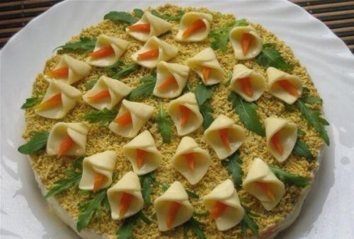 Топ - 10 салатов в виде цветов? 04