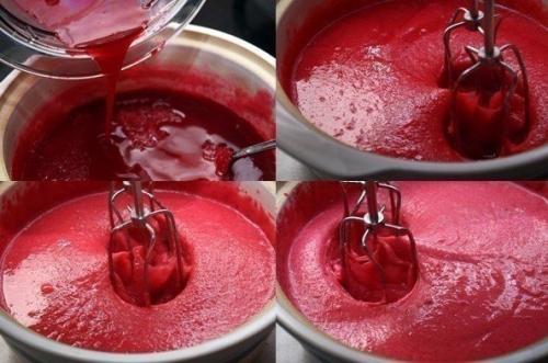 Клюквенный мусс с манкой. 05