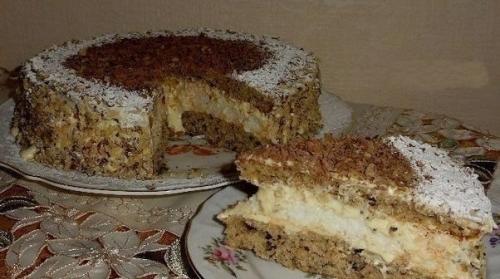 Торт Киевский.  Ингредиенты: