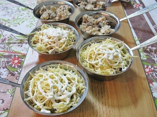 Жюльен из курицы с грибами. 02