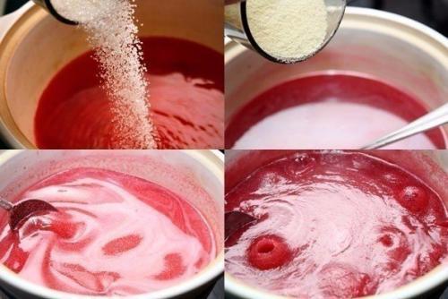 Клюквенный мусс с манкой. 03