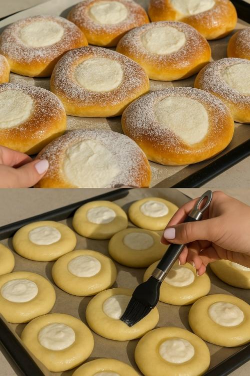 Домашние ватрушки с творогом.

