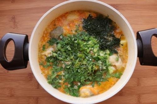 Суп с ленивыми пельменями. 03