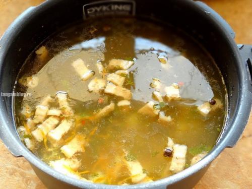 Суп с куриными сердечками. 03