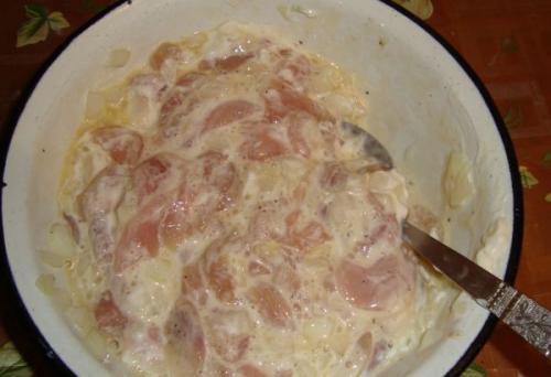 Куриные оладьи.  Активное время готовки 20 мин + время на маринование. 02