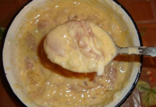 Куриные оладьи.  Активное время готовки 20 мин + время на маринование. 04