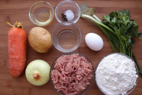 Суп с ленивыми пельменями. 01