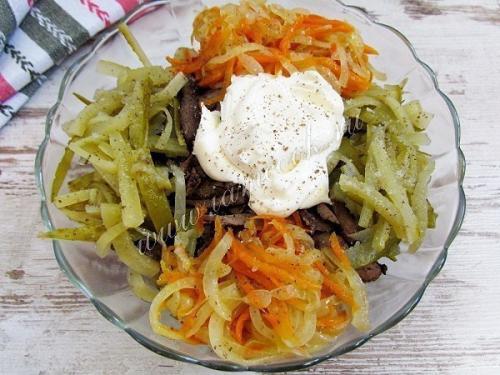 Салат из говяжьей печени. 07