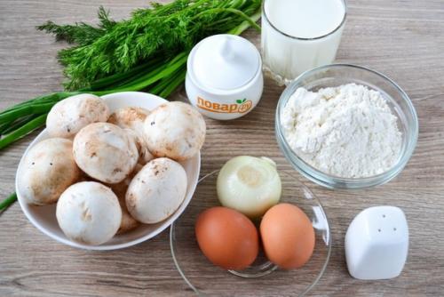 Блинные мешочки с грибами. 01