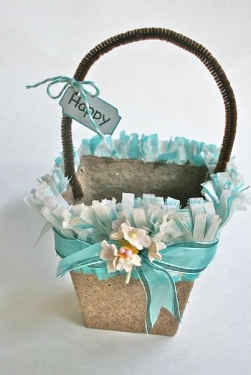 Какие красивые пасхальные корзинки.