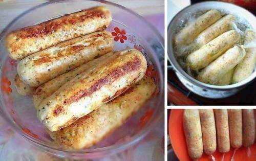 Сосиски из куриного Филе.