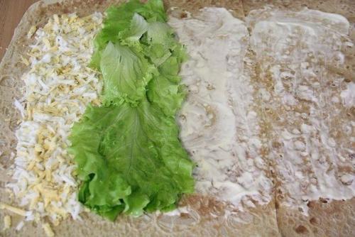 Рулет из лаваша с печенью трески. 02