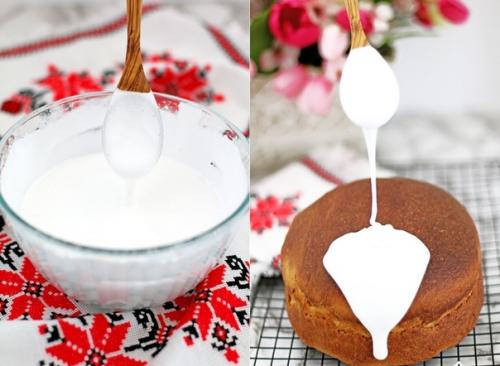 Сахарная глазурь для кулича.