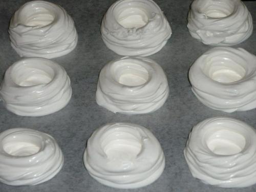 Белковые корзиночки с творожным кремом. 03