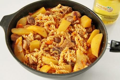 Жаркое с макаронами. 02