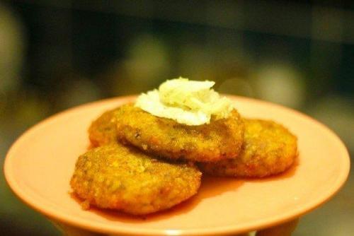 Картофельные котлеты с рисом.