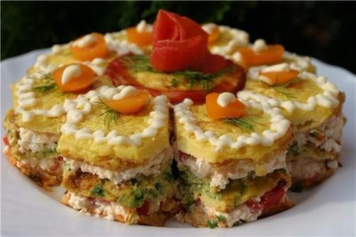 Закусочные торты - достойные украшения стола. 03