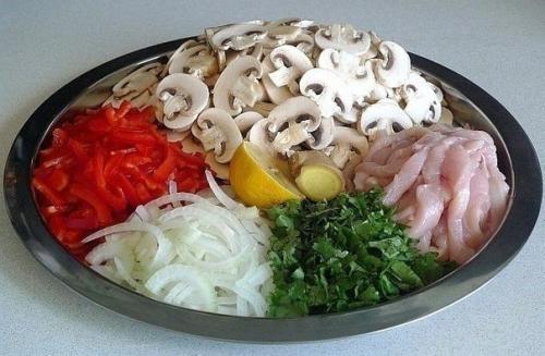 Рис Жасмин с овощами и курицей. 01