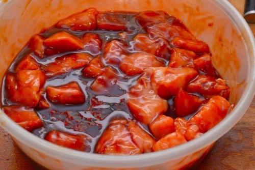 Шашлык из курицы с ананасом. 03