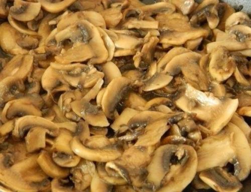 Грибной салат с курицей. 02