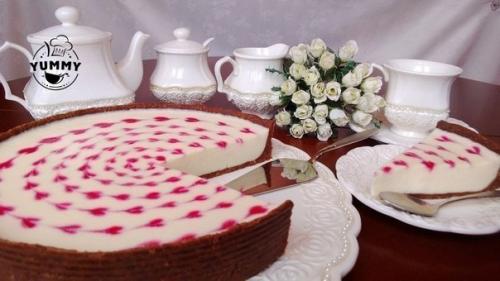 Чизкейк без выпечки с зефирным кремом. 04