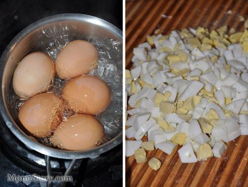 Салат с креветками и ананасом. 03