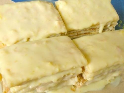 Слоеное пирожное со сгущенкой. 01