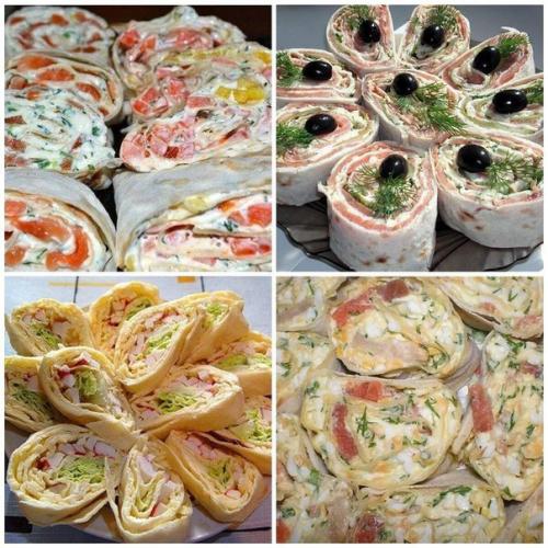 Закуски из лаваша.

