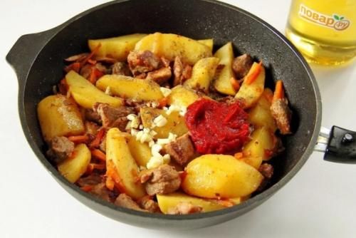 Жаркое с макаронами. 01