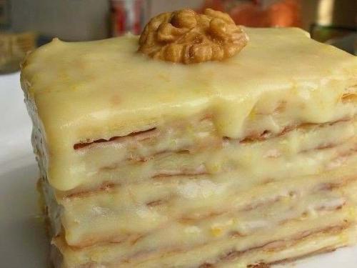 Слоеное пирожное со сгущенкой. 08