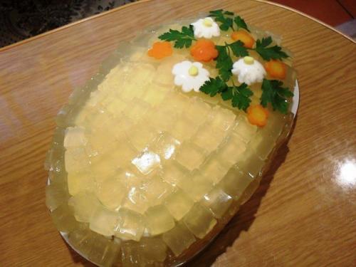 Салат Хрустальный.  Необычный по виду и приготовлению салат.