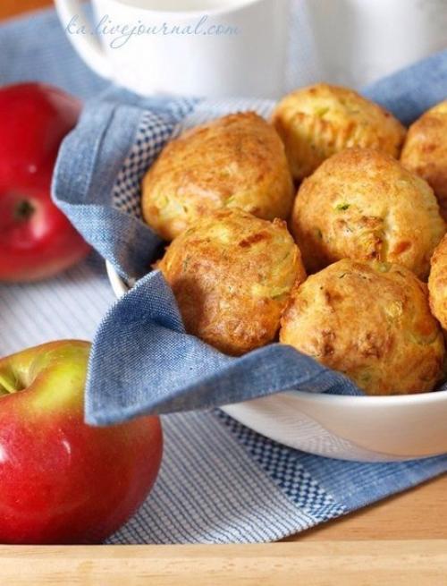 Творожные маффины с кабачком.