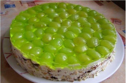 Торт без выпечки Виноградинка.
