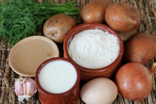 Картофельные лепешки на кефире. 01