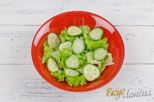 Салат из печени трески с лимонной заправкой. 01