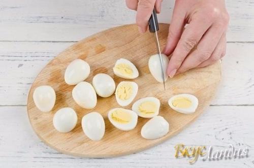 Салат из печени трески с лимонной заправкой. 02