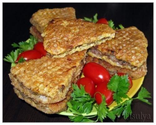 Треугольные котлетки.  Ингредиенты: