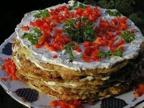 Кабачковый торт.  Ингредиенты:
