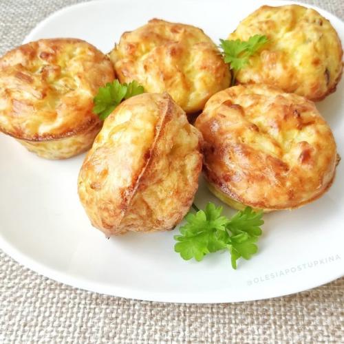 Необычные кексики с ветчиной и сыыыром!