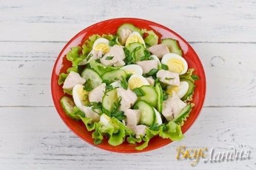 Салат из печени трески с лимонной заправкой. 03