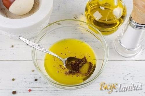 Салат из печени трески с лимонной заправкой. 05