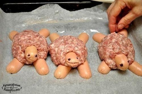 Котлеты Черепашки.  Ингредиенты: 03