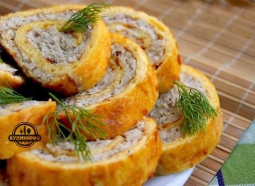 Куриный рулет.  Ингредиенты: